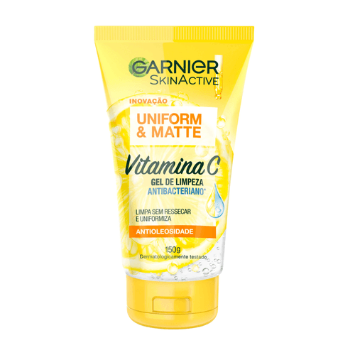 Gel-de-Limpeza-Facial-Antibacteriano-Garnier-Uniform---Matte-Vitamina-C-150ml