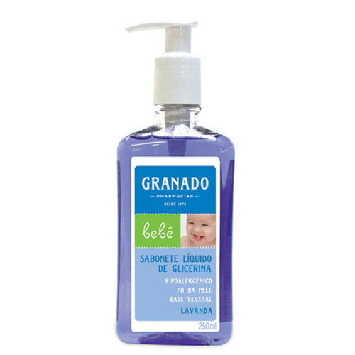 Sabonete-Liquido-de-Glicerina-Lavanda-Granado-Bebe-Frasco-250ml Sabonete-Liquido-de-Glicerina-Lavanda-Granado-Bebe-Frasco-250ml