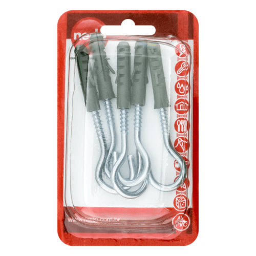 Gancho-Com-Rosca-E-Bucha-8mm-Nedo-5-Unidades