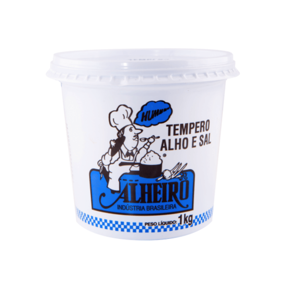 Tempero Alheiro Alho e Sal Pote 1Kg