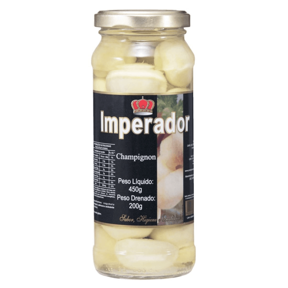 Cogumelo Inteiro Vidro Imperador 200 g