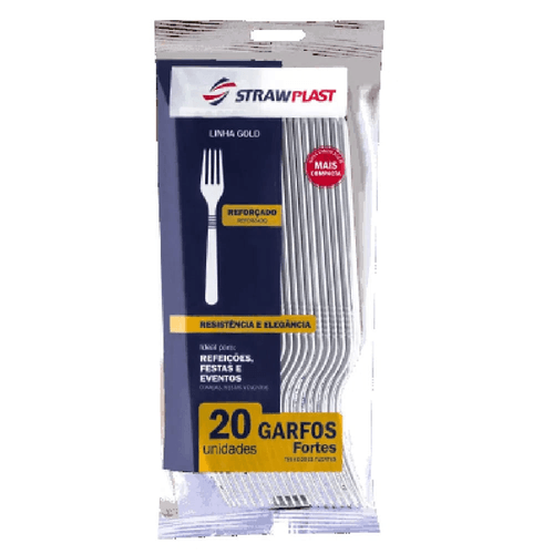 Garfo-Descartavel-Strawplast-Reforcado-Branco-20-Unidades Garfo-Descartavel-Strawplast-Reforcado-Branco-20-Unidades