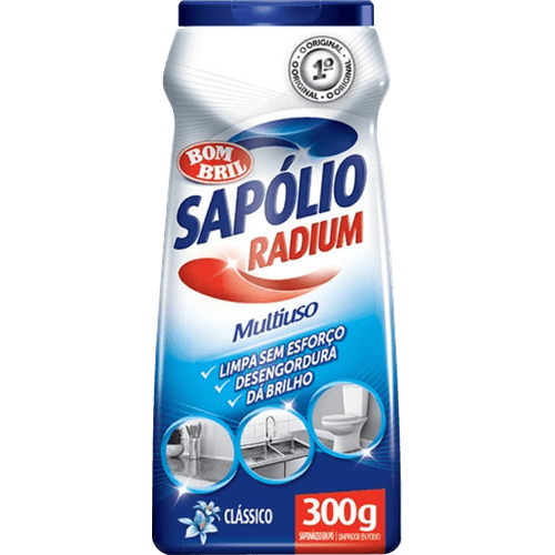 Saponaceo-em-Po-Multiuso-com-Cloro-Sapolio-Radium-Frasco-300g