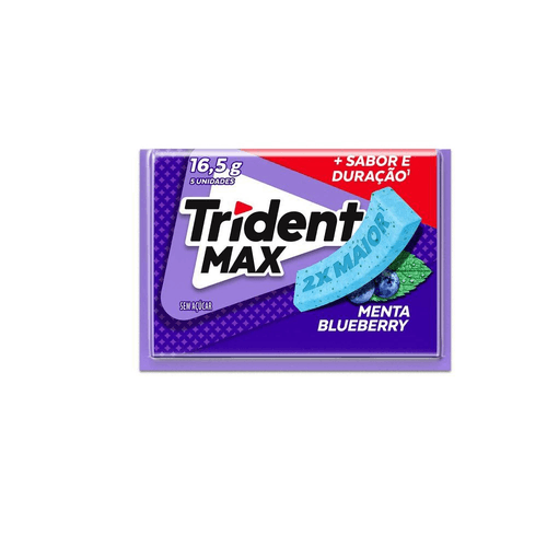 Chiclete-Trident-Max-Menta-Blueberry-Sem-Acucar-165g Chiclete-Trident-Max-Menta-Blueberry-Sem-Acucar-165g