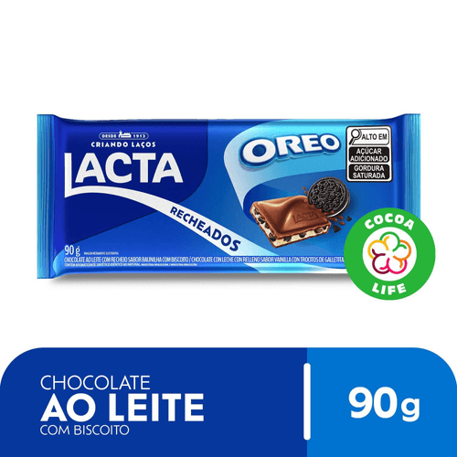 Chocolate-Lacta-ao-Leite-com-Recheio-de-Oreo-90g Chocolate-Lacta-ao-Leite-com-Recheio-de-Oreo-90g