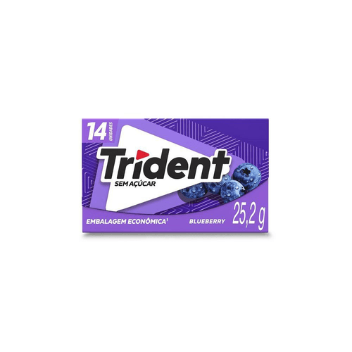 Chiclete-Trident-Blueberry-Sem-Acucar-252g Chiclete-Trident-Blueberry-Sem-Acucar-252g