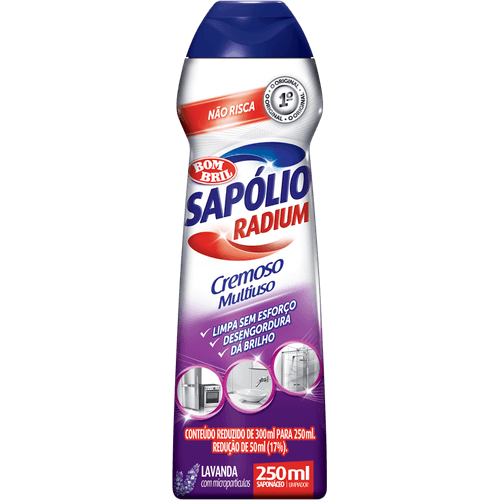 Saponaceo-Cremoso-Multiuso-Lavanda-com-Microparticulas-Sapolio-Radium-Squeeze-250ml