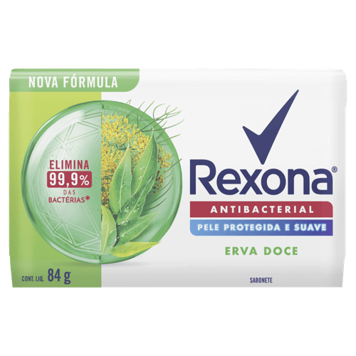 Sabonete-em-Barra-Antibacterial-Erva-Doce-Rexona-Envoltorio-84g