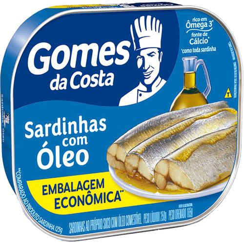 Sardinha-ao-Proprio-Suco-com-Oleo-Comestivel-Gomes-da-Costa-Lata-Peso-Liquido-250g-Peso-Drenado-150g-Embalagem-Economica