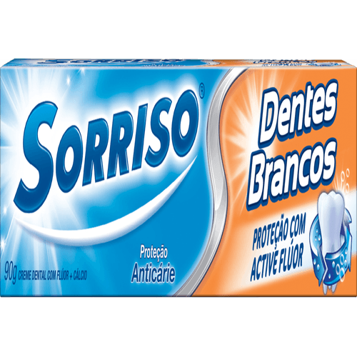 Creme-Dental-com-Fluor-e-Calcio-Sorriso-Dentes-Brancos-Caixa-90g