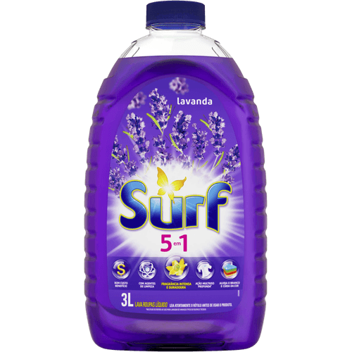 Lava-Roupas-Liquido-Lavanda-Oleos-Essenciais-5-em-1-Surf-Frasco-3l