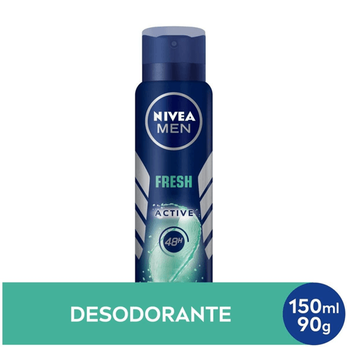 Antitranspirante-Aerossol-48h-Nivea-Men-Active-Dry-Fresh-150ml-Spray Antitranspirante-Aerossol-48h-Nivea-Men-Active-Dry-Fresh-150ml-Spray