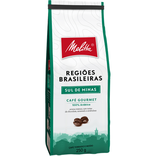 Cafe-Torrado-e-Moido-Sul-de-Minas-100--Arabica-Melitta-Gourmet-Regioes-Brasileiras-Pacote-250g Cafe-Torrado-e-Moido-Sul-de-Minas-100--Arabica-Melitta-Gourmet-Regioes-Brasileiras-Pacote-250g