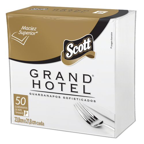 Guardanapo-De-Papel-Folha-Tripla-Scott-Grand-Hotel-238cm-X-218cm-Pacote-50-Unidades Guardanapo-De-Papel-Folha-Tripla-Scott-Grand-Hotel-238cm-X-218cm-Pacote-50-Unidades