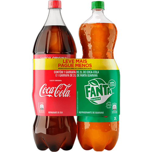 Kit-Refrigerante-Coca-Cola-Original---Fanta-Guarana-2l-Cada-Leve-Mais-Pague-Menos Kit-Refrigerante-Coca-Cola-Original---Fanta-Guarana-2l-Cada-Leve-Mais-Pague-Menos