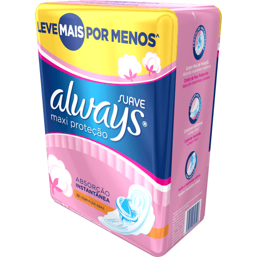 Absorvente-com-Abas-Suave-Always-M-Pacote-32-Unidades-Gratis-4-Absorventes