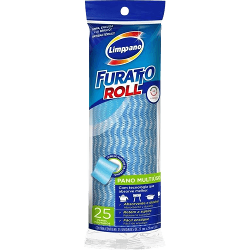 Pano-Multiuso-em-Rolo-com-Ions-de-Prata-Azul-Limppano-Furatto-Roll-21cm-x-29cm-20-Unidades Pano-Multiuso-em-Rolo-com-Ions-de-Prata-Azul-Limppano-Furatto-Roll-21cm-x-29cm-20-Unidades