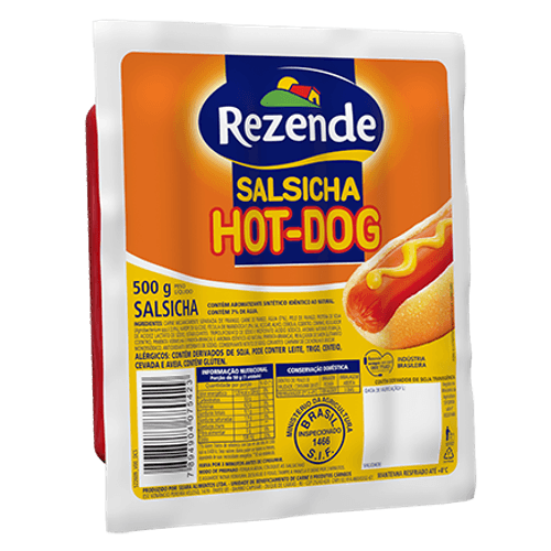 Salsicha-Hot-Dog-Rezende-Pacote-500g Salsicha-Hot-Dog-Rezende-Pacote-500g