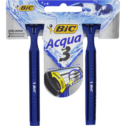 Aparelho-Descartavel-para-Barbear-Bic-Acqua-3-2-Unidades Aparelho-Descartavel-para-Barbear-Bic-Acqua-3-2-Unidades