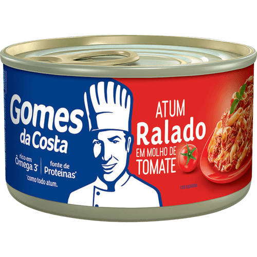Atum-Ralado-ao-Molho-de-Tomate-Gomes-da-Costa-Lata-Peso-Liquido-170g-Peso-Drenado-140g Atum-Ralado-ao-Molho-de-Tomate-Gomes-da-Costa-Lata-Peso-Liquido-170g-Peso-Drenado-140g