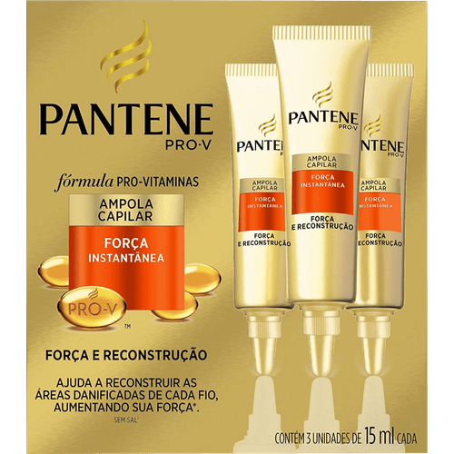 Ampola-de-Tratamento-Capilar-com-Perolas-Soluveis---Bambu-Pantene-Pro-V-Nutricao-Umectante-Caixa-3-Unidades-15ml-Cada Ampola-de-Tratamento-Capilar-com-Perolas-Soluveis---Bambu-Pantene-Pro-V-Nutricao-Umectante-Caixa-3-Unidades-15ml-Cada