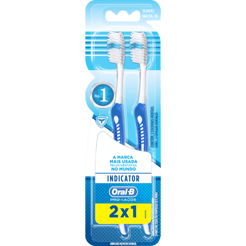 Escova-Dental-Macia-2x1-Oral-B-Pro-Saude-Indicator-2-Unidades