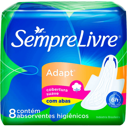 Absorvente-com-Abas-Suave-Sempre-Livre-Adapt-Pacote-8-Unidades Absorvente-com-Abas-Suave-Sempre-Livre-Adapt-Pacote-8-Unidades