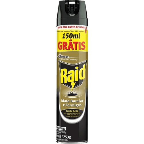 Inseticida-Aerossol-Mata-Baratas-e-Formigas-Base-Agua-Raid-Frasco-420ml-Spray-Embalagem-Economica Inseticida-Aerossol-Mata-Baratas-e-Formigas-Base-Agua-Raid-Frasco-420ml-Spray-Embalagem-Economica