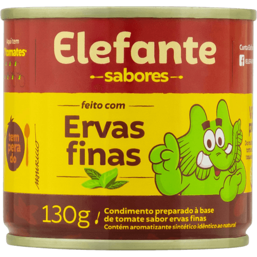 Condimento-Preparado-a-Base-de-Extrato-de-Tomate-com-Ervas-Finas-Elefante-Sabores-Lata-130g