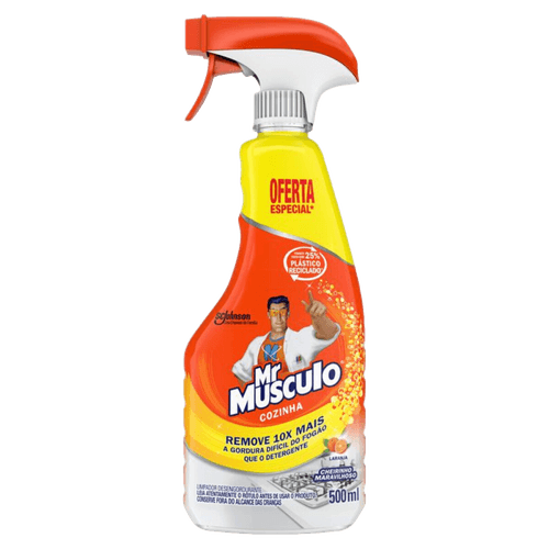 Limpador-Desengordurante-para-Cozinha-Laranja-Mr-Musculo-Frasco-500ml-Borrifador-Oferta-Especial Limpador-Desengordurante-para-Cozinha-Laranja-Mr-Musculo-Frasco-500ml-Borrifador-Oferta-Especial