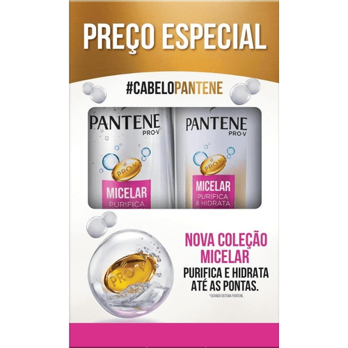 Kit-Shampoo-400ml---Condicionador-175ml-Pantene-Pro-V-Micelar-Purifica---Hidrata-Preco-Especial