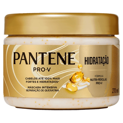 Mascara-de-Tratamento-Intensiva-com-Perolas-Soluveis---Oleo-de-Coco-Pantene-Pro-V-Hidratacao-Pote-270ml