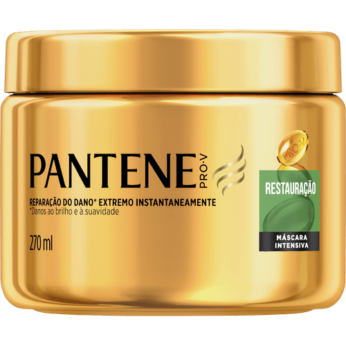 Mascara-de-Tratamento-Intensiva-com-Perolas-Soluveis---Aminoacido-Pantene-Pro-V-Restauracao-Pote-270ml