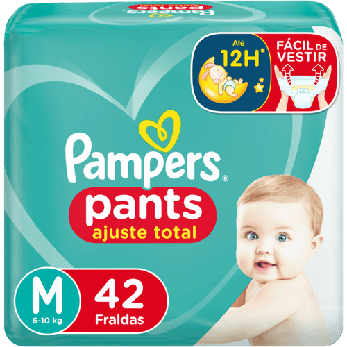 Fralda-Descartavel-Infantil-Pants-Pampers-Ajuste-Total-M-6-a-10kg-Pacote-42-Unidades Fralda-Descartavel-Infantil-Pants-Pampers-Ajuste-Total-M-6-a-10kg-Pacote-42-Unidades