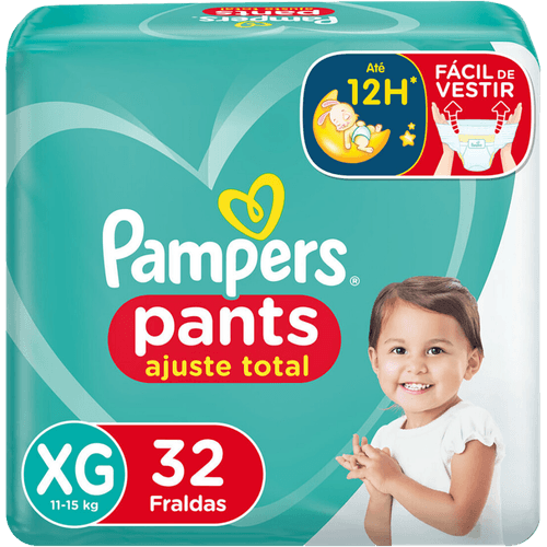 Fralda-Descartavel-Infantil-Pants-Pampers-Ajuste-Total-XG-11-a-15kg-Pacote-32-Unidades Fralda-Descartavel-Infantil-Pants-Pampers-Ajuste-Total-XG-11-a-15kg-Pacote-32-Unidades