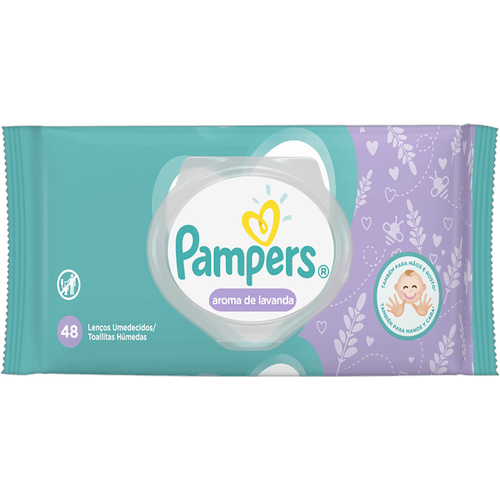 Lenco-Umedecido-Infantil-Lavanda-Pampers-Pacote-48-Unidades Lenco-Umedecido-Infantil-Lavanda-Pampers-Pacote-48-Unidades
