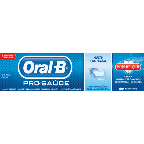 Creme-Dental-Anticaries-Menta-Suave-Oral-B-Escudo-Antiacucar-Caixa-3-Unidades-70g-Cada-Familia Creme-Dental-Anticaries-Menta-Suave-Oral-B-Escudo-Antiacucar-Caixa-3-Unidades-70g-Cada-Familia