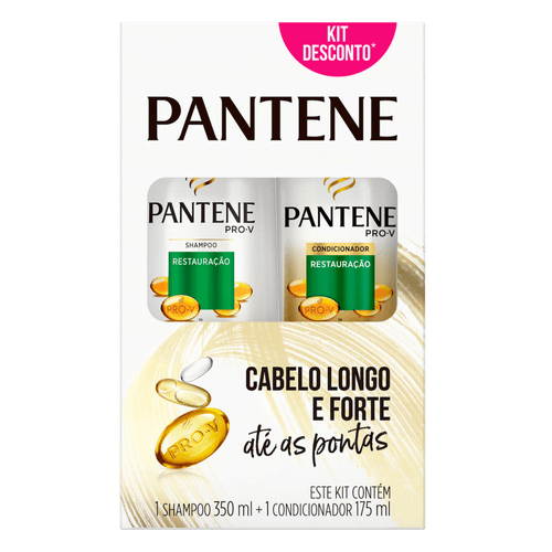 Kit-Shampoo-350ml---Condicionador-175ml-Pantene-Pro-V-Restauracao Kit-Shampoo-350ml---Condicionador-175ml-Pantene-Pro-V-Restauracao