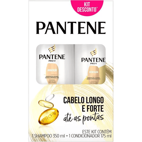 Kit-Shampoo-350ml---Condicionador-175ml-Pantene-Pro-V-Hidratacao Kit-Shampoo-350ml---Condicionador-175ml-Pantene-Pro-V-Hidratacao