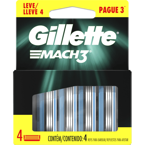 Carga-de-Aparelho-para-Barbear-Gillette-Mach3-4-Unidades-Leve-Mais-Pague-Menos Carga-de-Aparelho-para-Barbear-Gillette-Mach3-4-Unidades-Leve-Mais-Pague-Menos