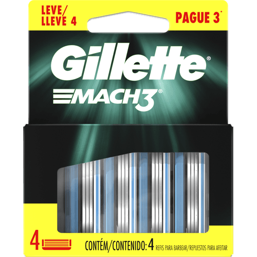 Carga-de-Aparelho-para-Barbear-Gillette-Mach3-4-Unidades-Leve-Mais-Pague-Menos