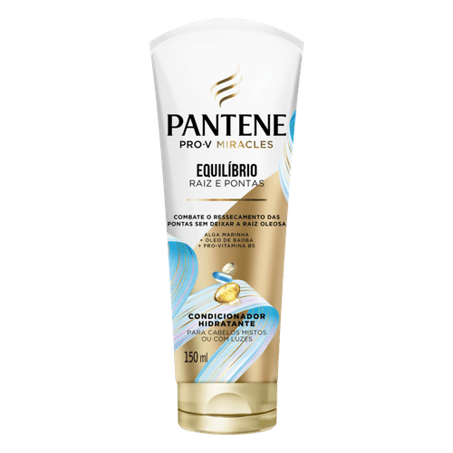 Condicionador-Hidratante-Pantene-Pro-V-Miracles-Equilibrio-Raiz-e-Pontas-Bisnaga-150ml Condicionador-Hidratante-Pantene-Pro-V-Miracles-Equilibrio-Raiz-e-Pontas-Bisnaga-150ml