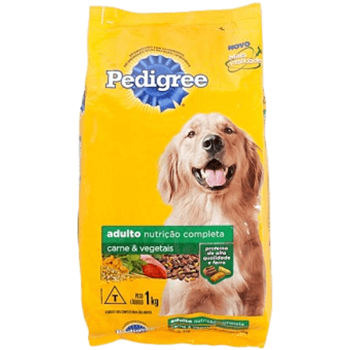 Alimento-100--Completo-e-Balanceado-para-Caes-Adultos-Carne-e-Vegetais-Pedigree-Pacote-900g