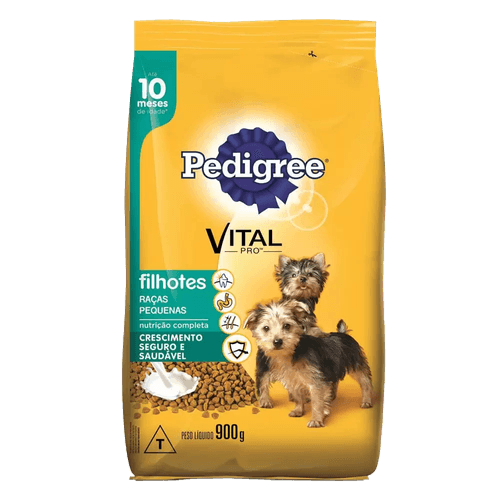 Alimento-100--Completo-e-Balanceado-para-Caes-Adultos-Racas-Minis-e-Pequenas-Carne-e-Vegetais-Pedigree-Pacote-900g