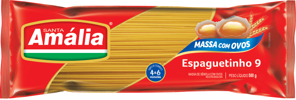 Massa com Ovos Santa Amália Espaguetinho N°9 500 g