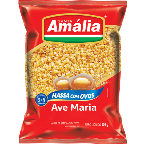 Massa-com-Ovos-Santa-Amalia-Ave-Maria-Pacote-500-g