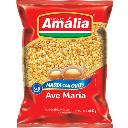 Massa-com-Ovos-Santa-Amalia-Ave-Maria-Pacote-500-g Massa-com-Ovos-Santa-Amalia-Ave-Maria-Pacote-500-g