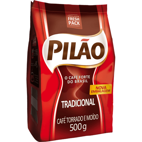 Cafe-Torrado-e-Moido-Tradicional-Pilao-Pacote-500g Cafe-Torrado-e-Moido-Tradicional-Pilao-Pacote-500g