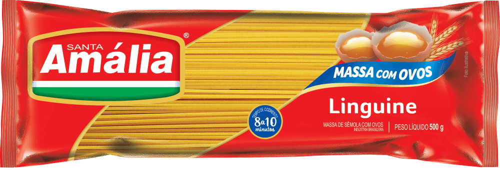 Massa com Ovos Santa Amália Linguine Pacote 500 g