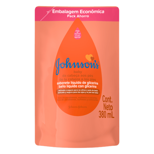 Sabonete-Liquido-de-Glicerina-da-Cabeca-aos-Pes-Johnson-s-Baby-Sache-380ml-Embalagem-Economica Sabonete-Liquido-de-Glicerina-da-Cabeca-aos-Pes-Johnson-s-Baby-Sache-380ml-Embalagem-Economica